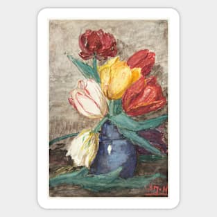 Tulips in a Vase by Sientje Mesdag-Van Houten Sticker